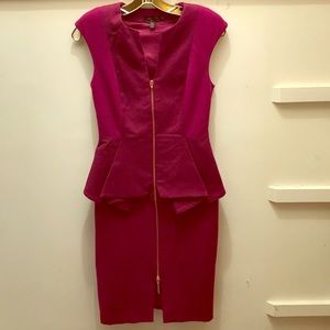NWOT Ted Baker Peplum Waisted Dress- size 2/ 4
